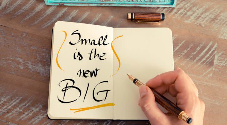 a journal that says "Small is the new BIG" to represent small-cap stocks in index funds. Small-Cap Stocks with Potential