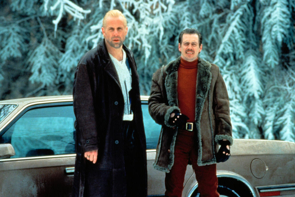 Fargo (1996):: One of the absolute best from Joel and Ethan Coen, it won two Academy Awards: for the brothers' original screenplay and for best-actress Frances McDormand as the plucky, persistent and extremely pregnant small-town sheriff Marge Gunderson. But the greed part comes from an inept scheme by car salesman Jerry Lundegaard, played by the tremendous William H. Macy, who arranges to have his wife kidnapped to collect the ransom. This does not go as planned. Darkly funny and starkly photographed by the great cinematographer Roger Deakins, "Fargo" is a film you can watch repeatedly and see something new each time. You betcha.