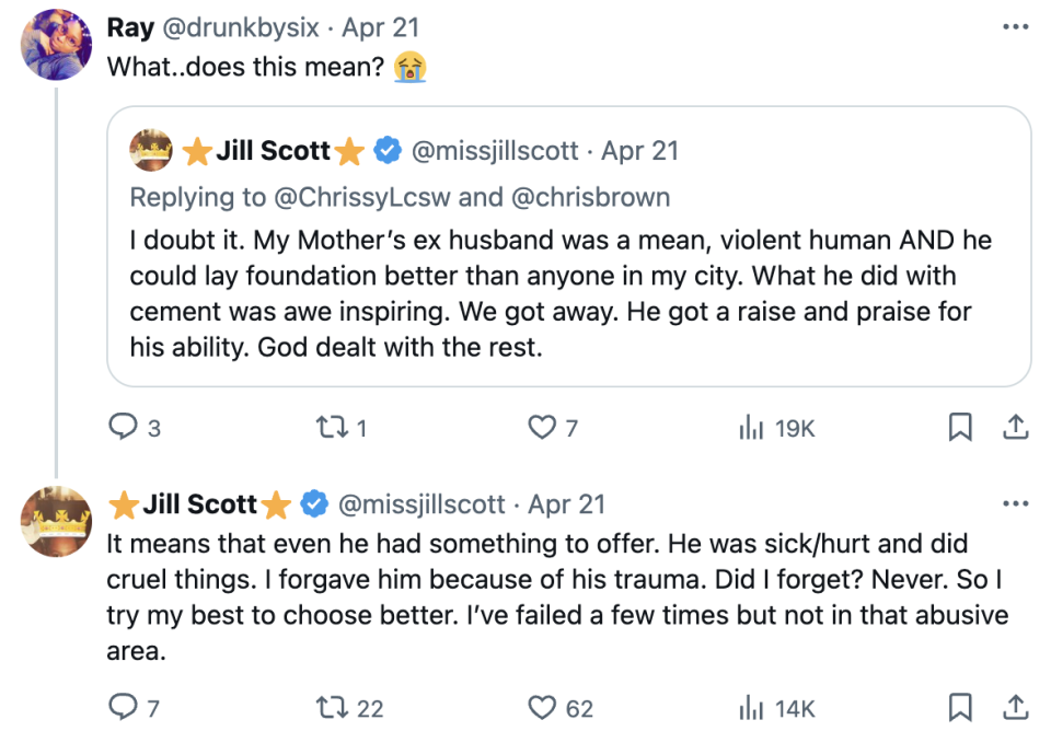 Jill Scott Chris Brown response