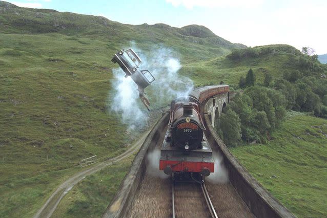 The Hogwarts Express from Harry Potter and the Chamber of Secrets. Source: Warner Bros