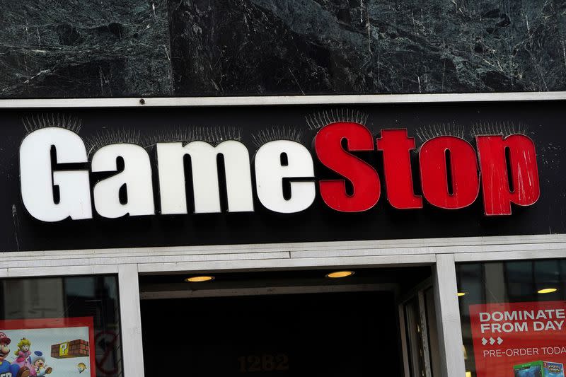 A GameStop store is pictured in New York