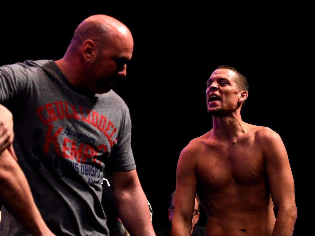 Dana White and Nate Diaz.