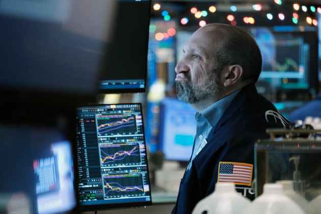 NEW YORK, NEW YORK - DECEMBER 13: A trader works on the floor of the New York Stock Exchange (NYSE) on December 13, 2021 in New York City. As investors are still concerned about rising prices due to inflation, the Dow Jones Industrial Average dropped 175 points in Monday morning trading. (Photo by Spencer Platt/Getty Images) (Photo: Spencer Platt via Getty Images)