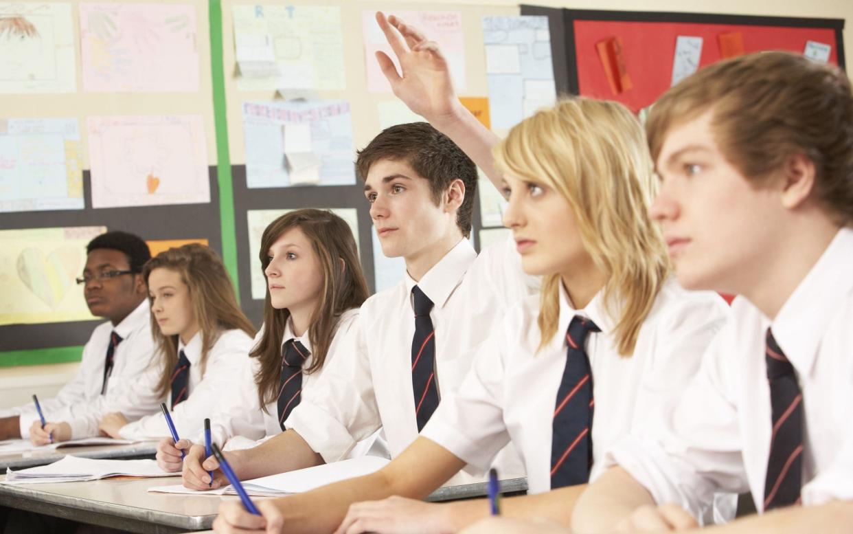 More than 60 pupils at Thomas Tallis school, Kidbrooke, London were asked to pen a final note to their loved ones after reading a section from Macbeth (stock image)  - Rex Features