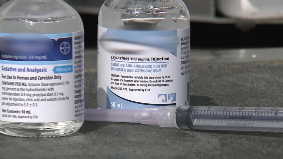 Xylazine in a vial.  / Credit: CBS News