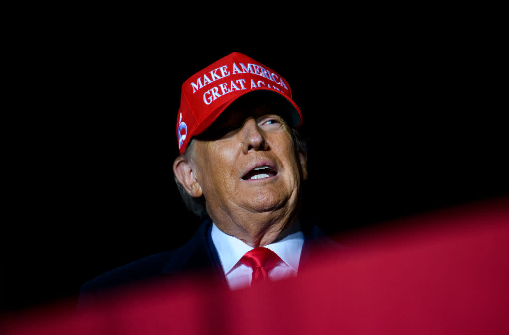 Former President Trump Holds Rally With Iowa Candidates In Sioux City