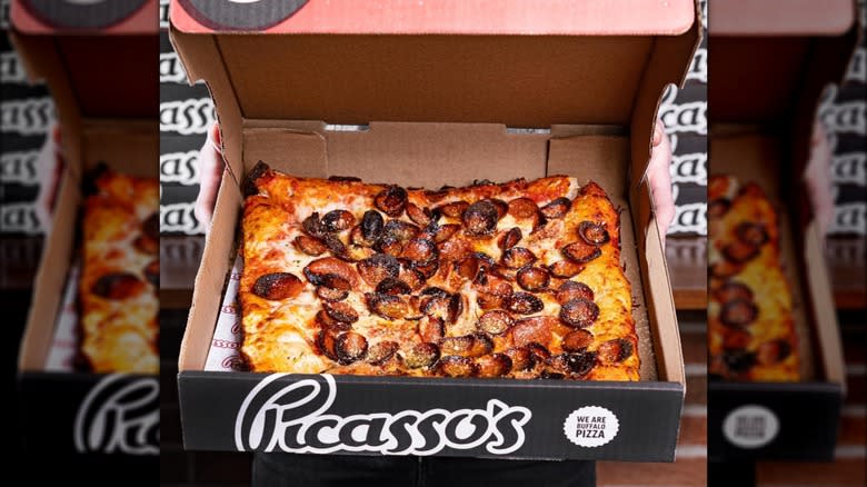 charred Picasso's pepperoni pizza