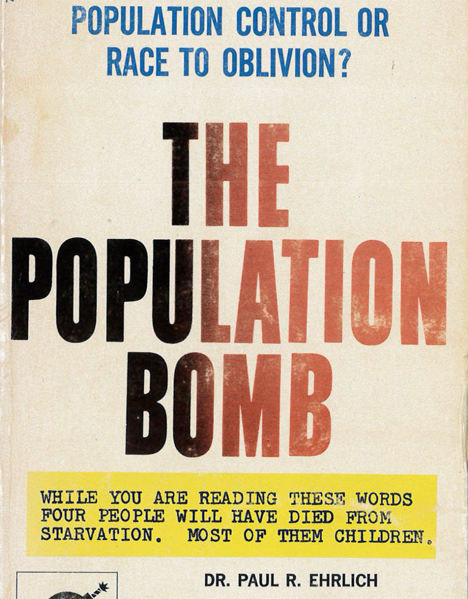 Portada de &quot;La bomba demográfica&quot; de Paul Ehrlich