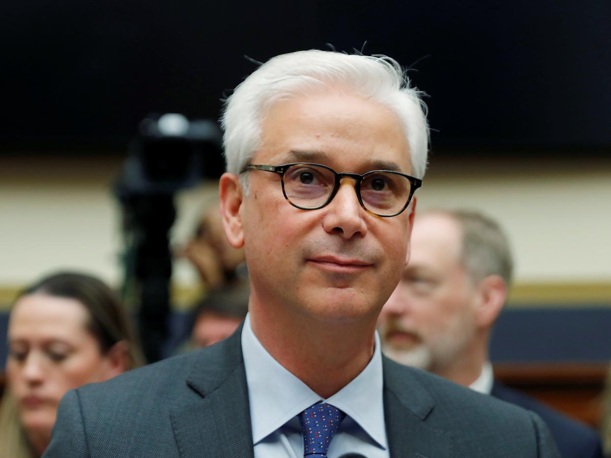 Wells Fargo CEO Charlie Scharf testifies before a House Financial Services Committee on Capitol Hill in Washington, U.S., March 10, 2020. REUTERS/Carlos Barria