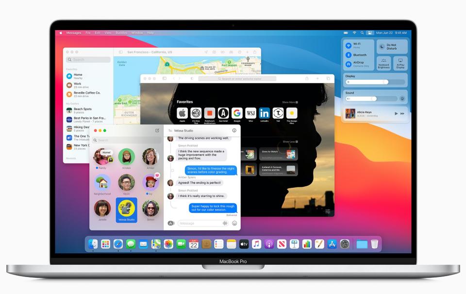 Apple's newest version of macOS, Big Sur, was designed specifically to function with the new M1 chip. (Image: Apple)