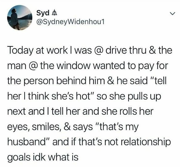 wholesome drive thru interaction