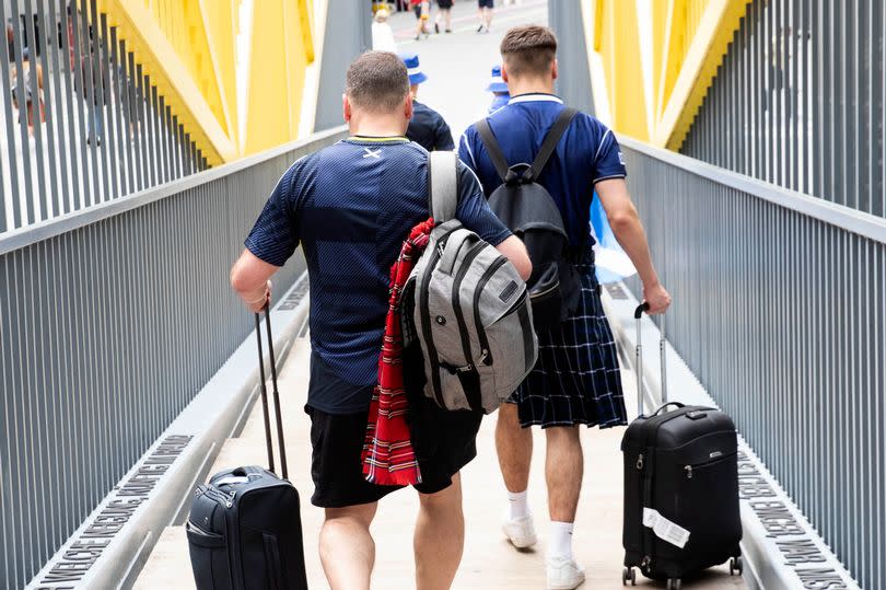 Scotland fans heading home after the Euros campaign ends.