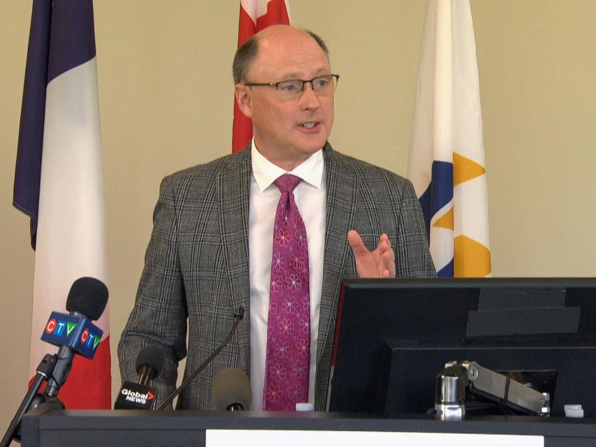 Trevor Holder, the post-secondary education, training and labour minister, said the province is still in talks with the Université de Moncton and Dalhousie Medicine New Brunswick to add more seats. (Pierre Fournier/CBC - image credit)