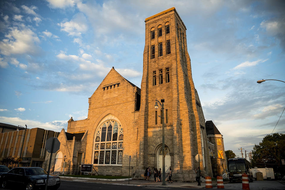 The facade of Clayborn Temple in Memphis on Sept. 18, 2017.&nbsp;