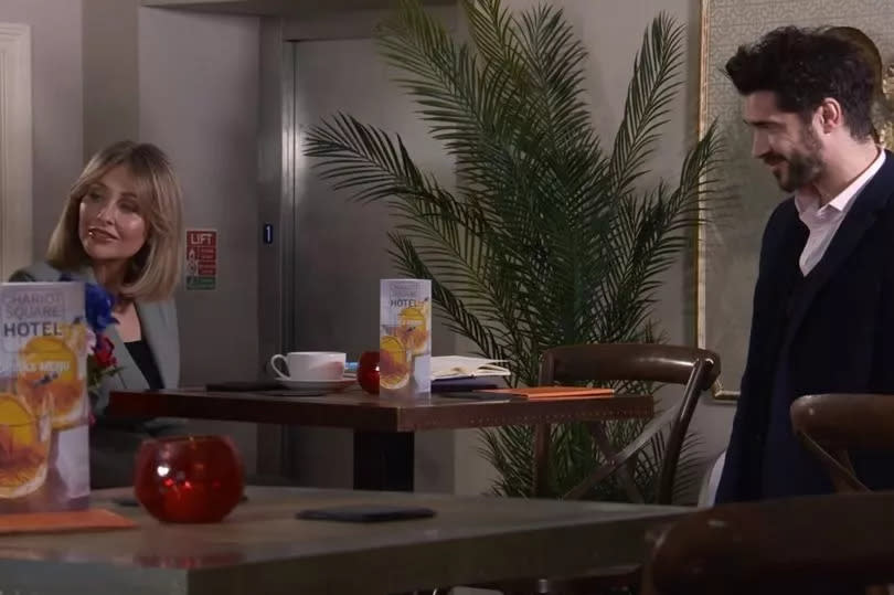 Adam Barlow and newcomer Rebecca in Coronation Street