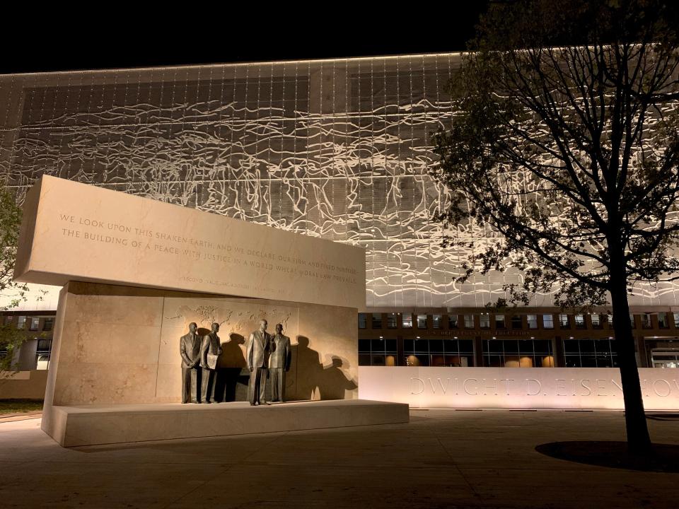 The memorial will have a different feel for those who visit during the day and those who do at night. This was something that Gehry sought out with his design.