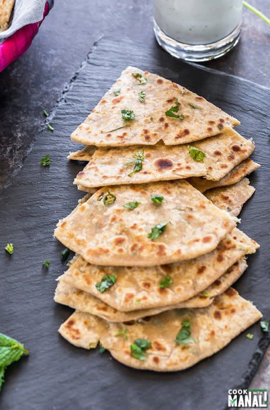 <p>Cook with Manali</p><p><strong>Get the recipe here: <a href="https://www.cookwithmanali.com/mooli-paratha/" rel="nofollow noopener" target="_blank" data-ylk="slk:Mooli Paratha;elm:context_link;itc:0;sec:content-canvas" class="link rapid-noclick-resp">Mooli Paratha</a></strong></p>