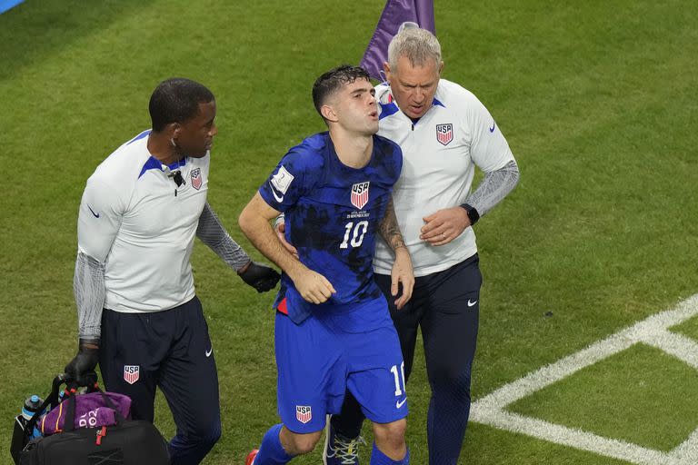 El estadounidense Christian Pulisic sufrió una lesión ante Irán, pero de todos modos podría actuar mañana ante Países Bajos