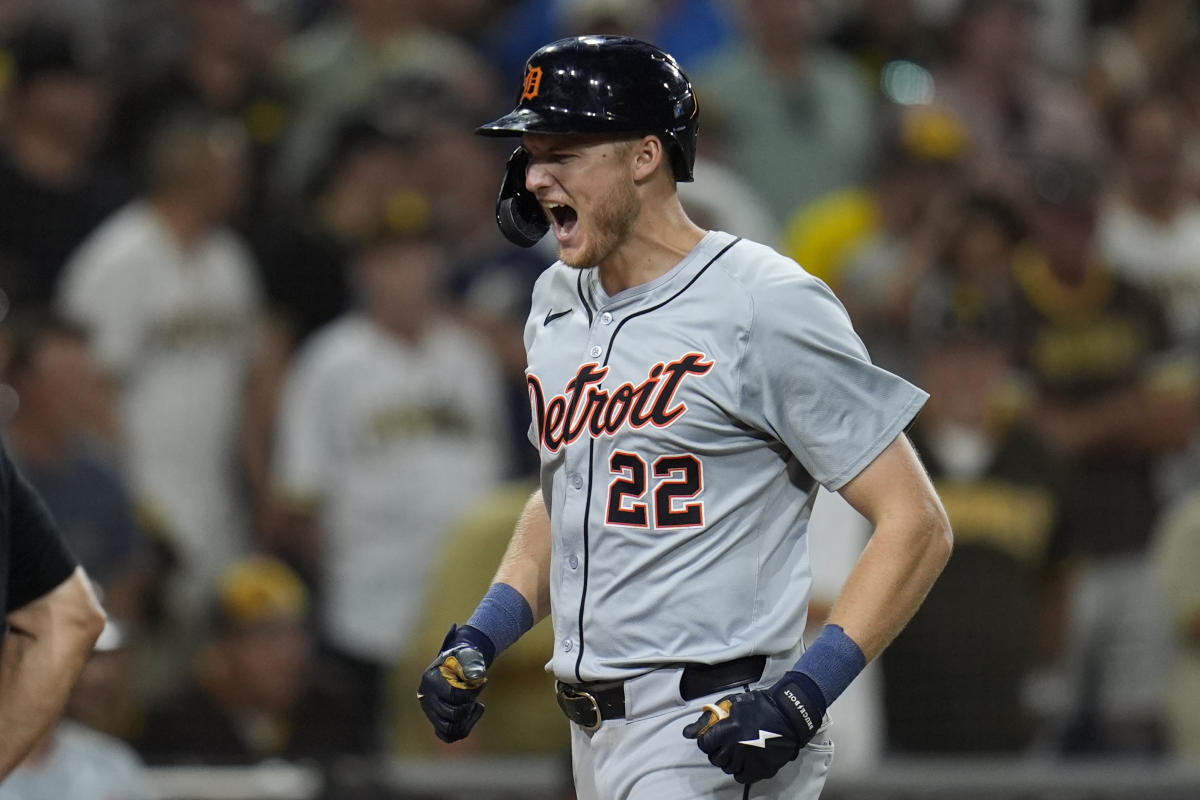 Meadows hits a two-out grand slam in the 9th inning to lead the Tigers to a 4-3 win over the Padres