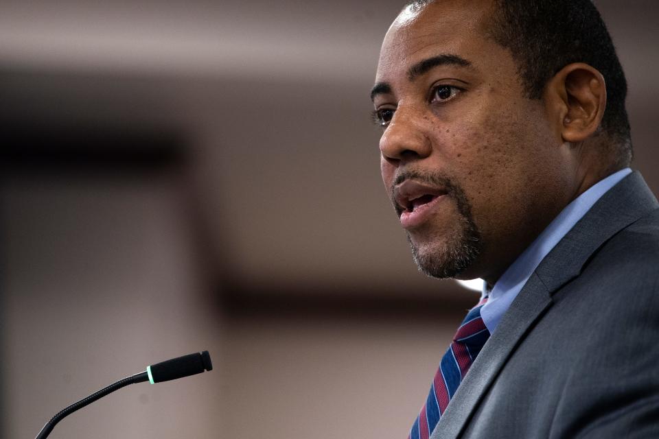 Paul Burns, chancellor for the Division of K-12 Public Schools at the Florida Department of Education, speaks to the House Education Quality Subcommittee at the House Office Building in the Capitol Complex in Tallahassee, Fla. on Wednesday, Jan. 25, 2023.