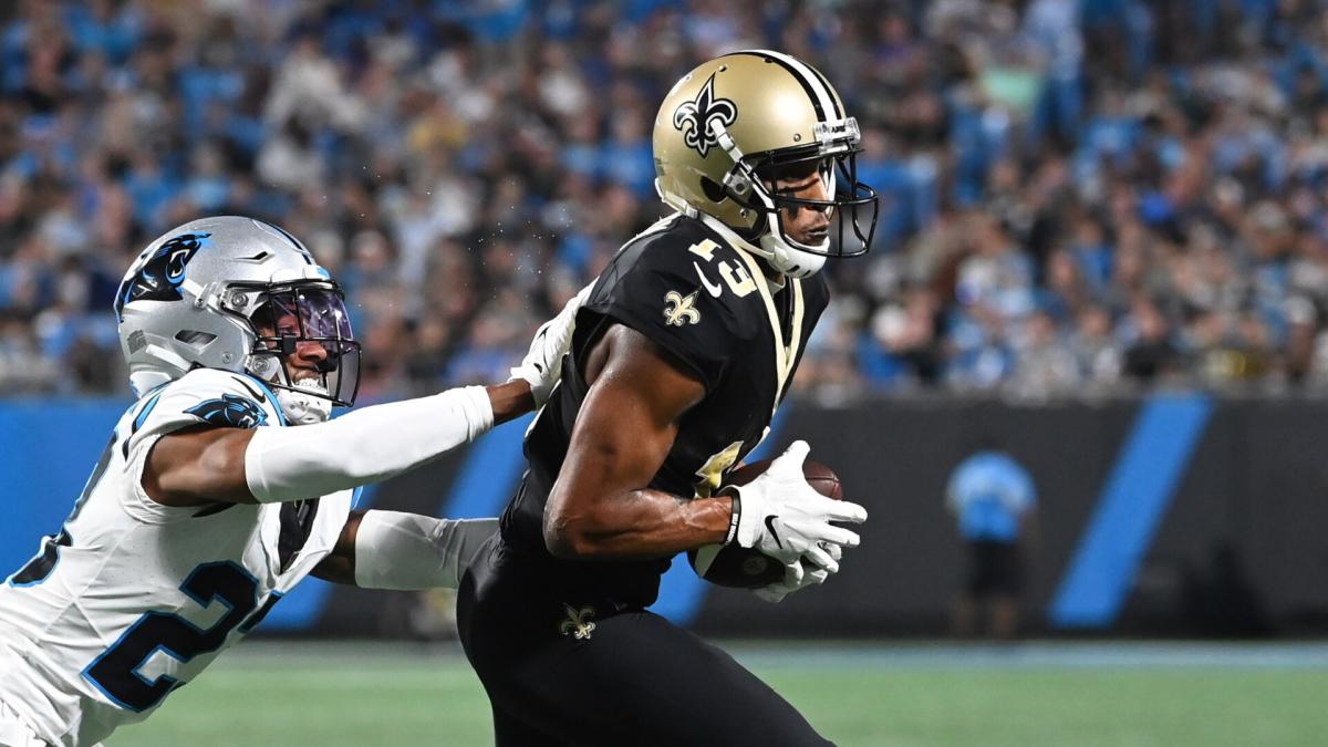 SWIPE) After the game last night, #Panthers D-Lineman Derrick Brown charges  at #Saints Michael Thomas. It's safe to say if this fist…