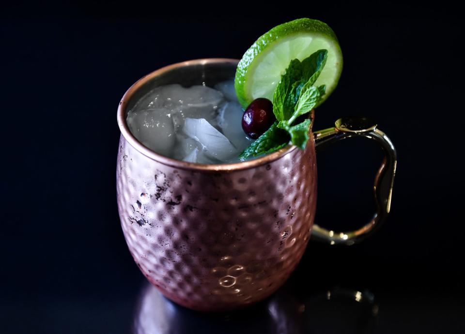 A 'Mississippi Mule,' created by Cathead Distillery using their Honeysuckle Vodka, is a festive spin on the classic Moscow Mule.