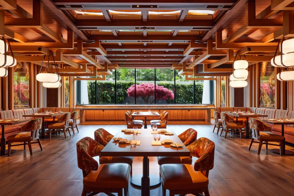 WAKUDA's Main Dining Hall with a view of an evergreen (read: model) Maple Tree (Photo: WAKUDA)
