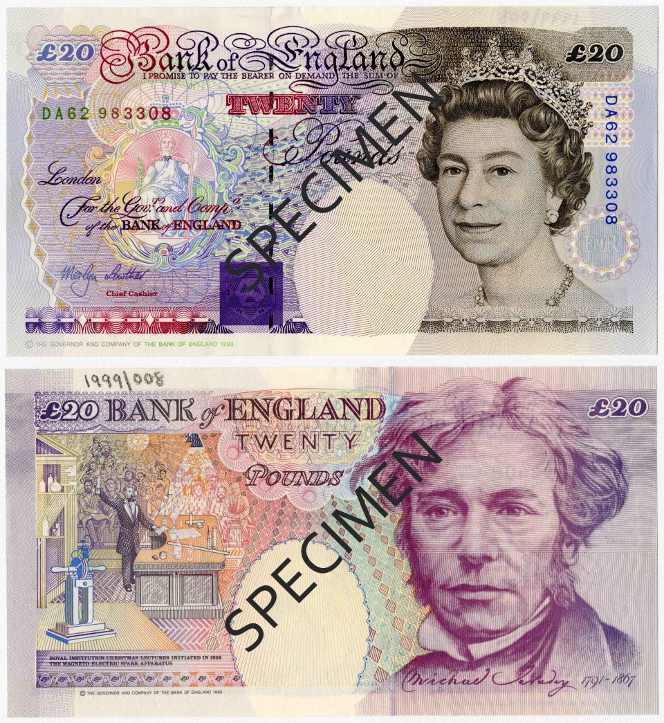 Michael Faraday £20 note