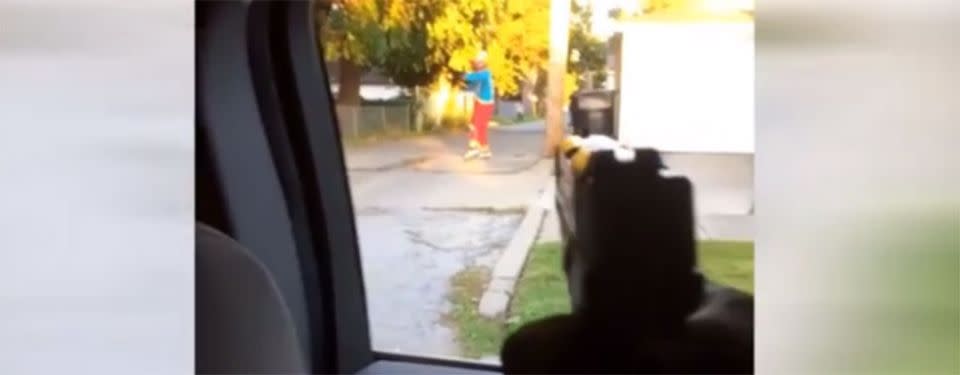 Man pulls gun on clown. Image: Instagram