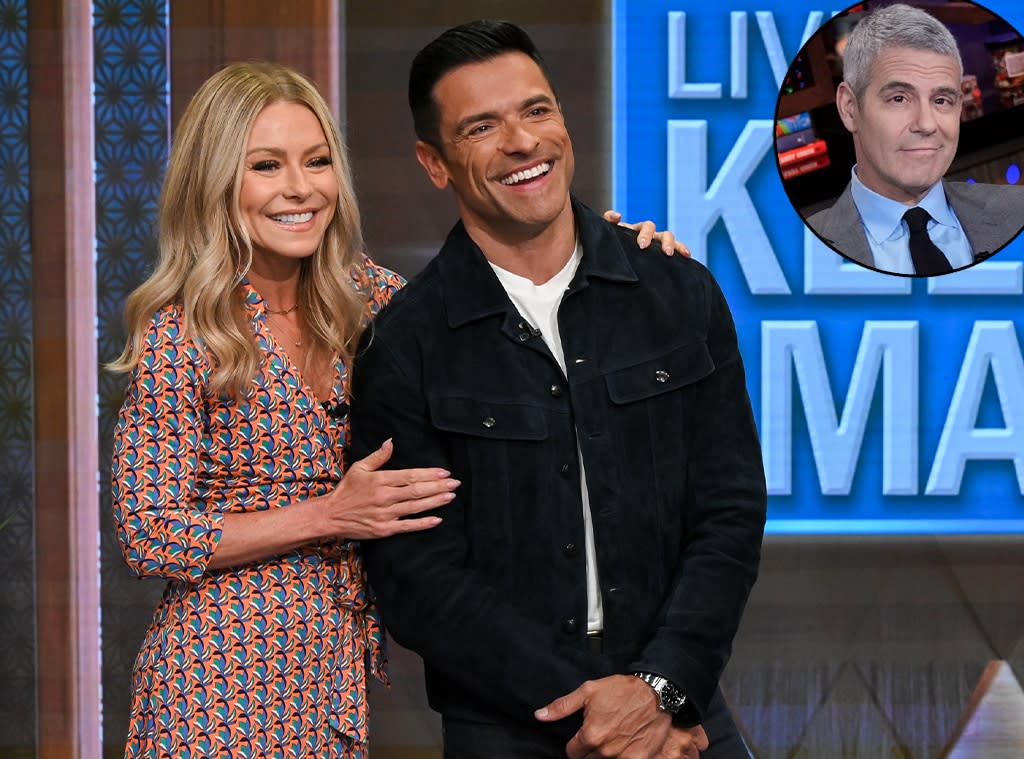 Andy Cohen Defends Bffs Kelly Ripa And Mark Consuelos After Negative Live Review