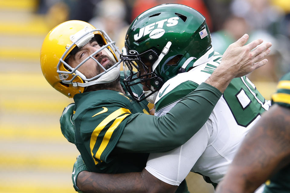 Aaron Rodgers has struggled to deliver for fantasy managers this season, especially in Week 6. (Photo by John Fisher/Getty Images)