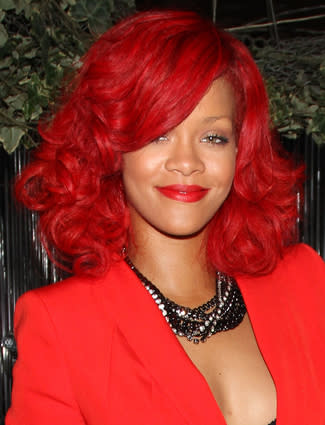 <div class="celebname"><a href="/virtual-makeover/celebrity-hairstyles/rihanna/" data-ylk="slk:Red RiRi;elm:context_link;itc:0;sec:content-canvas" class="link ">Red RiRi</a> </div> <p> <span class="infotext">As if brunette and blonde weren't eno ugh, Rihanna showed that she can pull off a trifecta of hair colors when she dyed her locks to a vibrant, show-stopping red.<br></span> <br> <a href="/virtual-makeover/celebrity-hairstyles/rihanna/" class="link " data-ylk="slk:Try on Rihanna's hairstyles in the Makeover Studio!;elm:context_link;itc:0;sec:content-canvas">Try on Rihanna's hairstyles in the Makeover Studio!</a> <br> <br> </p>