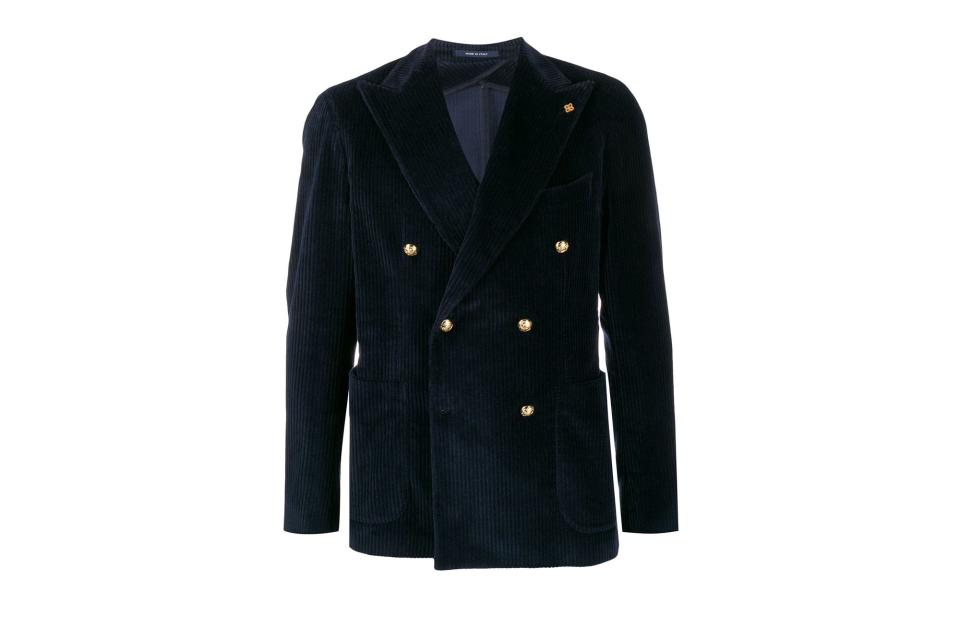 Tagliatore double breasted corduroy jacket