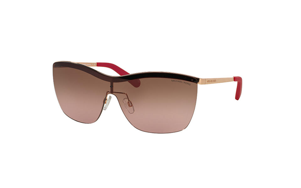 <p>Looking for a pair of stylish shades for your Aspen ski trip? Well, you just found it. You can always count on Michael Kors to deliver sophisticated design. These sleek rimless sunglasses proof that sometimes you don’t need an over-the-top design to make a statement and look chic.</p> <p><strong>To buy: </strong><a rel="nofollow noopener" href="http://www.anrdoezrs.net/links/7876402/type/dlg/sid/TLFASaccG1DZ11/http://www.solsticesunglasses.com/Sunglasses/Womens/Sunglasses//p/725125941976" target="_blank" data-ylk="slk:$99;elm:context_link;itc:0;sec:content-canvas" class="link ">$99</a></p>