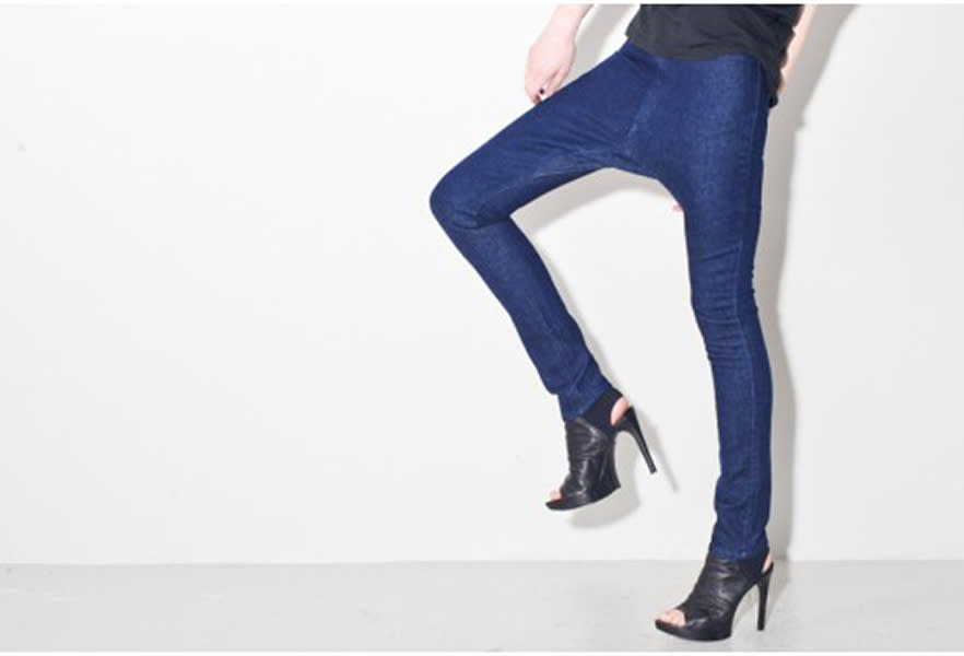 <div class="caption-credit"> Photo by: Oaknyc.com</div><b>Oak's Medium Indigo Drop Skinny Jeans, $158</b> <br> Craving that tights-falling-down sensation all day long? How about some skin-tight jeans with a droopy butt and sagging crotch? <br>