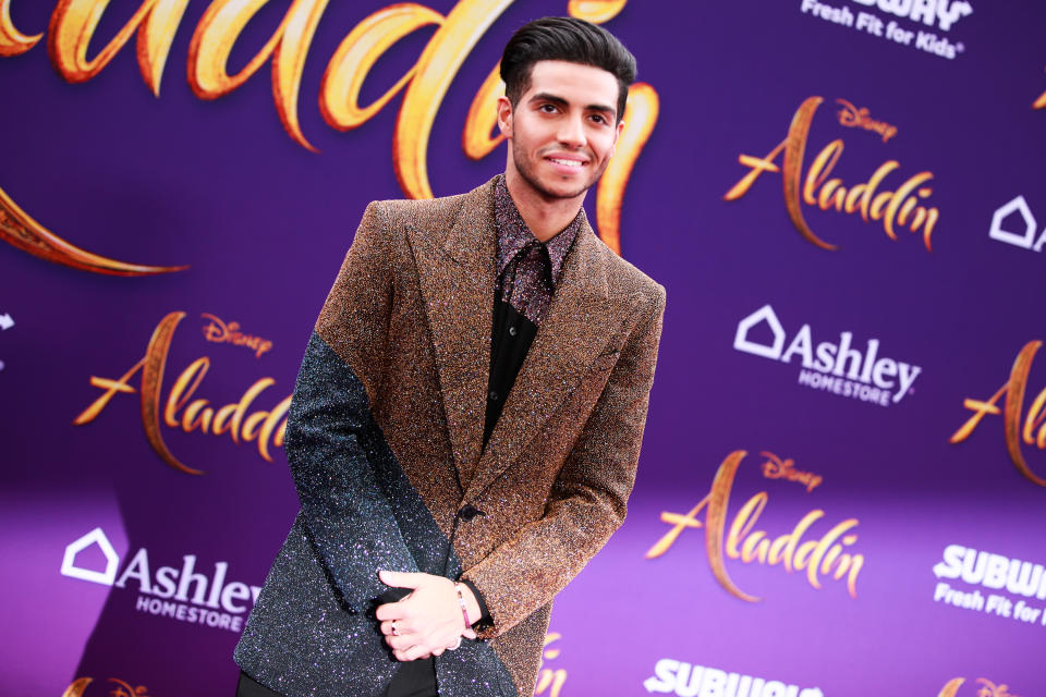 LOS ANGELES, CALIFORNIA - MAY 21: Mena Massoud attends the premiere of Disney's 