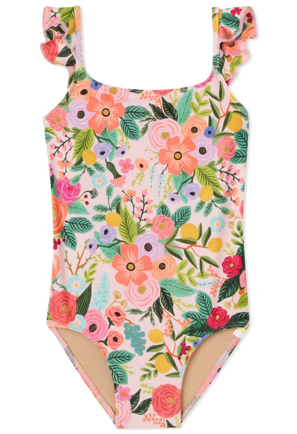 Girls Ruffle One Piece in Garden Party