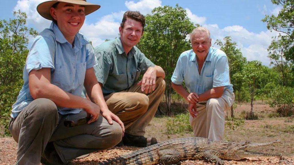 Adam Britton y Sir David Attenborough