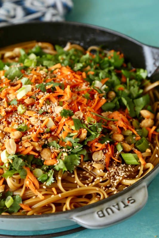 The Chunky Chef<p>Deliciously spicy with hints of sweetness, these thai noodles are an amazing addition to your table.</p><p><strong>Get the recipe: <a href="https://www.thechunkychef.com/spicy-thai-noodles/" rel="sponsored" target="_blank" data-ylk="slk:20-Minute Spicy Thai Noodles;elm:context_link;itc:0;sec:content-canvas" class="link "><em>20-Minute Spicy Thai Noodles</em></a></strong></p>
