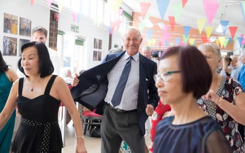 Len Goodman joined 50 local attendees of a dance class in Southwark - Credit: Heathcliff O'Malley