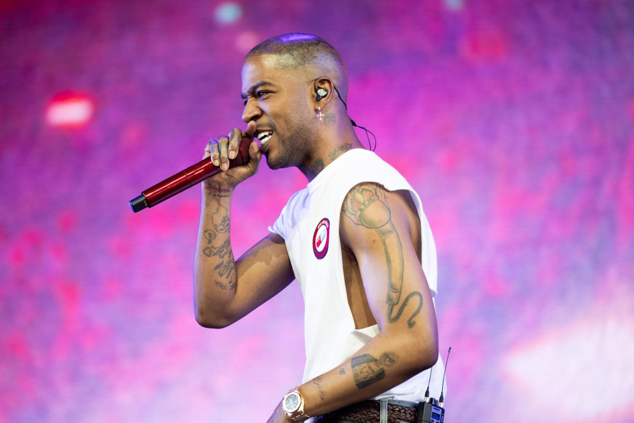 Kid Cudi performs during the second weekend of the 2024 Coachella Valley Music And Arts Festival. (Scott Dudelson / Getty Images for Coachella)