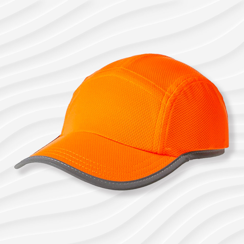 the headsweats performance reflective running hat in orange