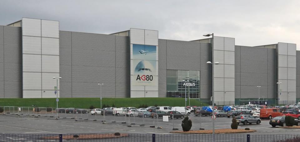 The Airbus factory in Broughton, North Wales (Peter Byrne/PA) (PA Archive)