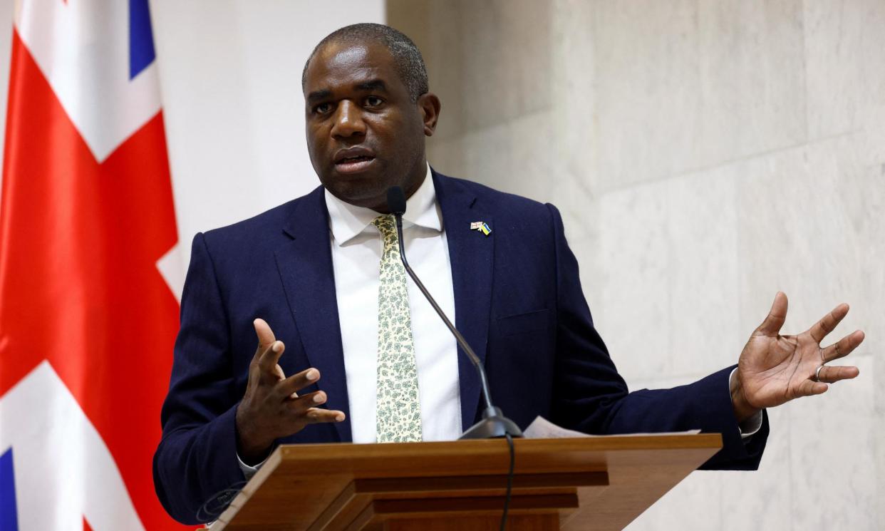 <span>The foreign secretary, David Lammy, hopes to signal that the UK is taking the threat of climate breakdown very seriously.</span><span>Photograph: Alina Smutko/Reuters</span>