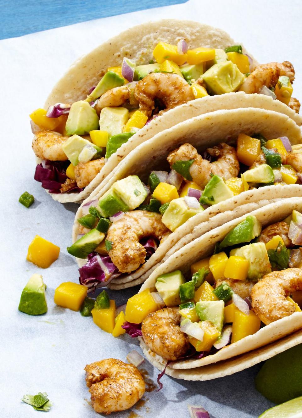 Cajun Shrimp Tacos with Mango-Avocado Salsa