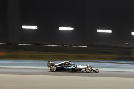 Formula One - Bahrain Grand Prix - Sakhir, Bahrain - 01/04/16 - Mercedes Formula One driver, Nico Rosberg of Germany drives during the second practice. REUTERS/Hamad I Mohammed.