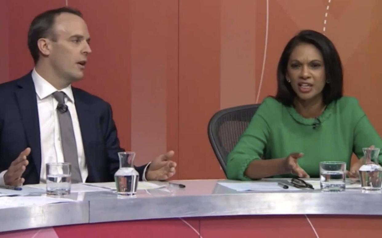 Dominic Raab and Gina Miller