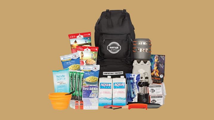 A two-person survival kit for disaster situations