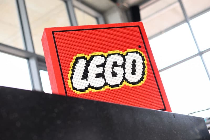 A Lego logo built from Lego bricks. Danish toymaker Lego posted stable profits for 2023 in the face of a difficult market for the sector, in figures released from company headquarters in Billund on Tuesday. Tobias Hase/dpa