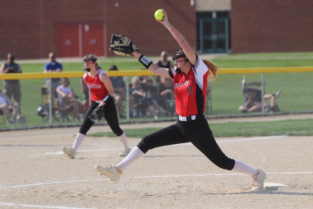 Forreston's Kara Erdmann gets set to release a pitch during the Cardinals' strong run through the regular season. Forreston opens postseason play as a No. 2 seed this week.